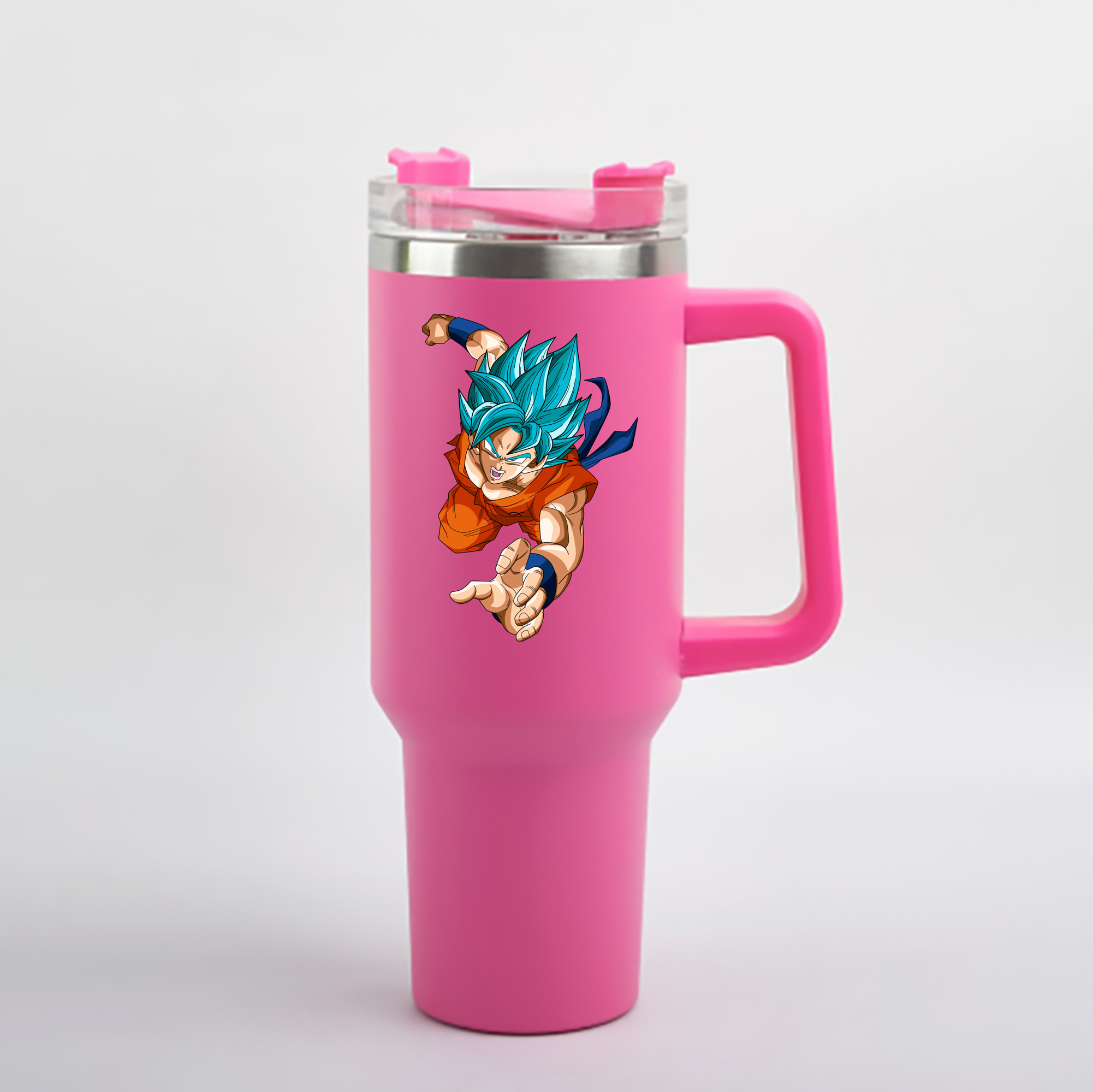（画像用） ドラゴンボール ベジット DRAGON BALL Vegetto 1200mL車用タンブラー - クリスタルステッカー（プラスチックストロー付き）